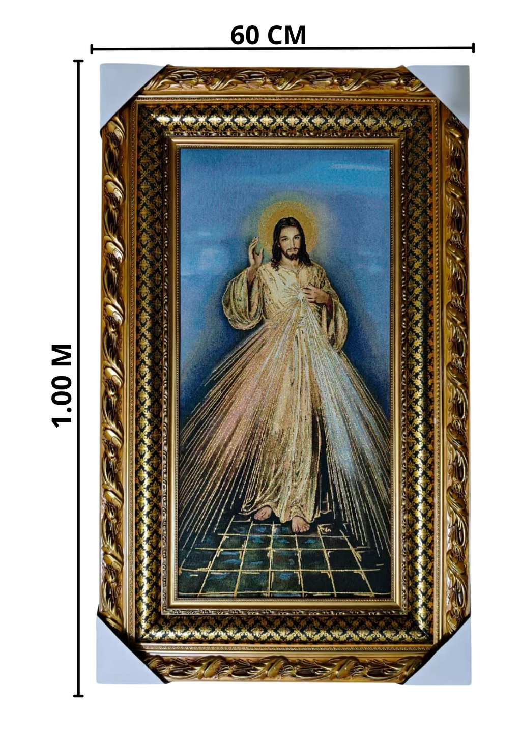 Cuadro en Tapiz Gobelino de 60x100cm con diseño tradicional religioso