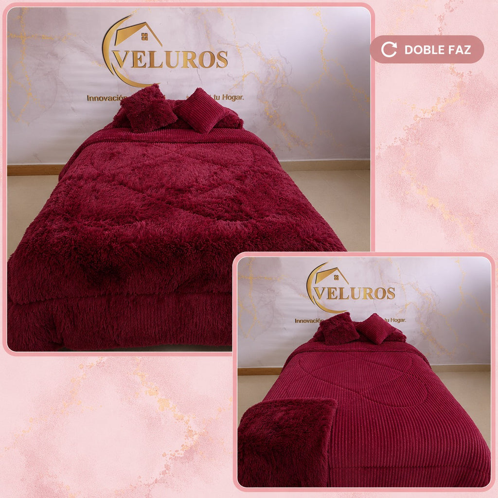 Edredón Peludo Doble Faz 1.40
