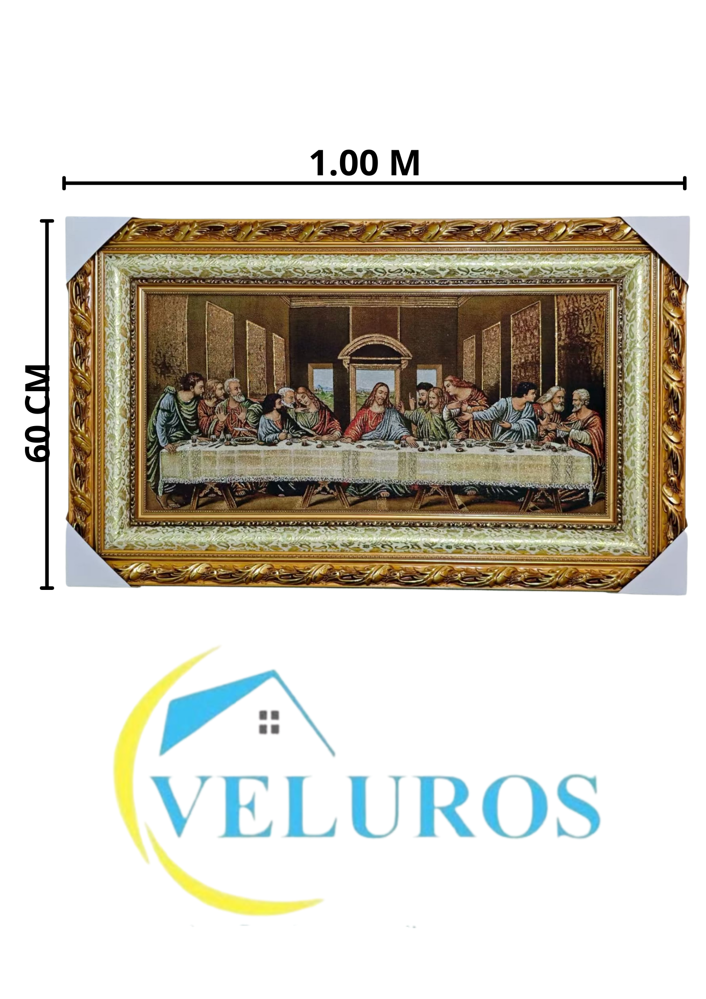 Cuadro en Tapiz Gobelino de 60x100cm con diseño tradicional religioso