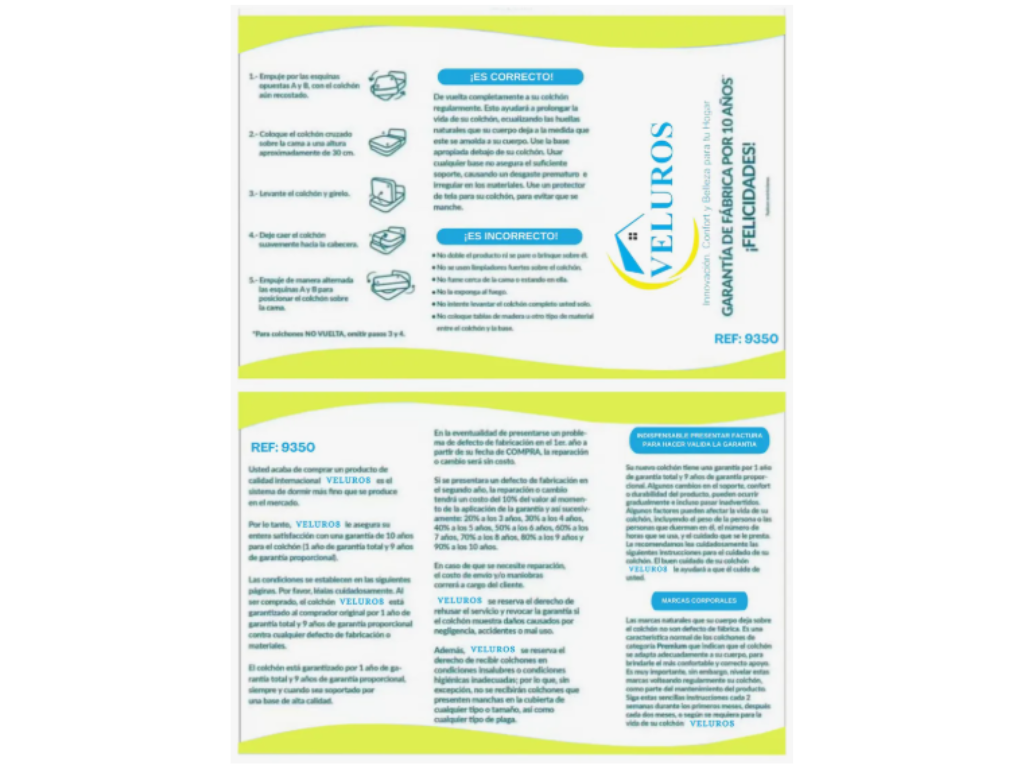 Colchón Veluros 1.40 REF: 9350