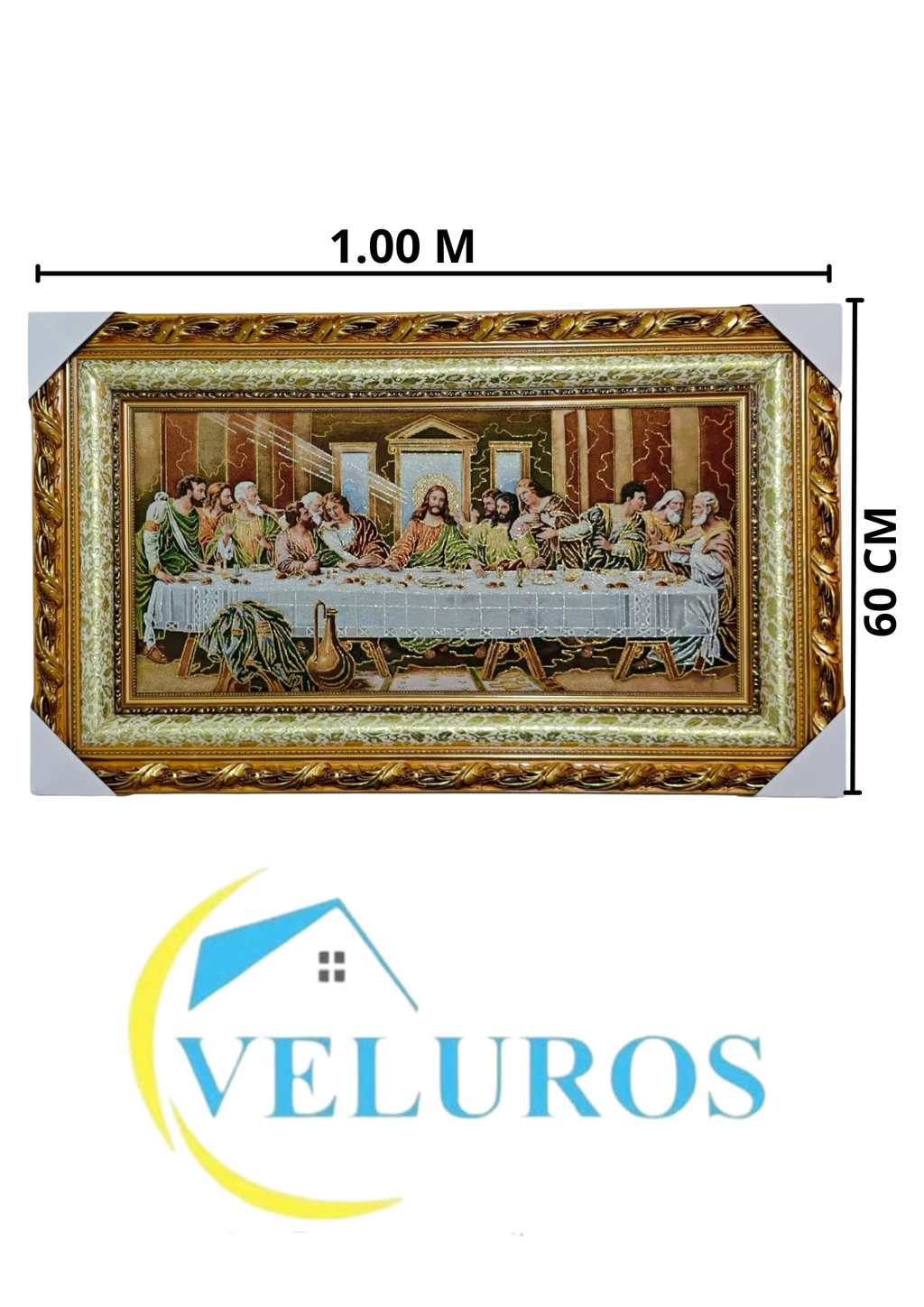 Cuadro en Tapiz Gobelino de 60x100cm con diseño tradicional religioso