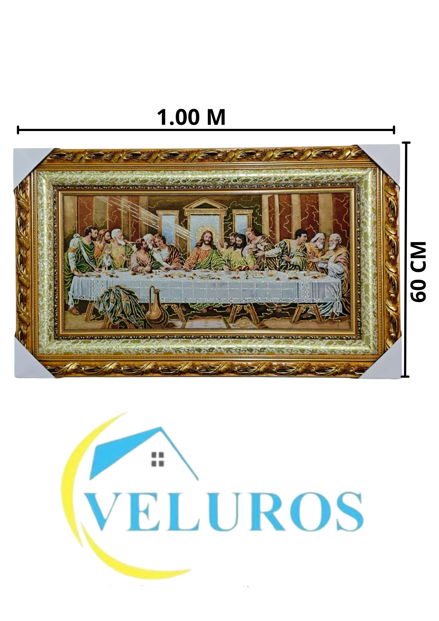 Cuadro en Tapiz Gobelino de 60x100cm con diseño tradicional religioso