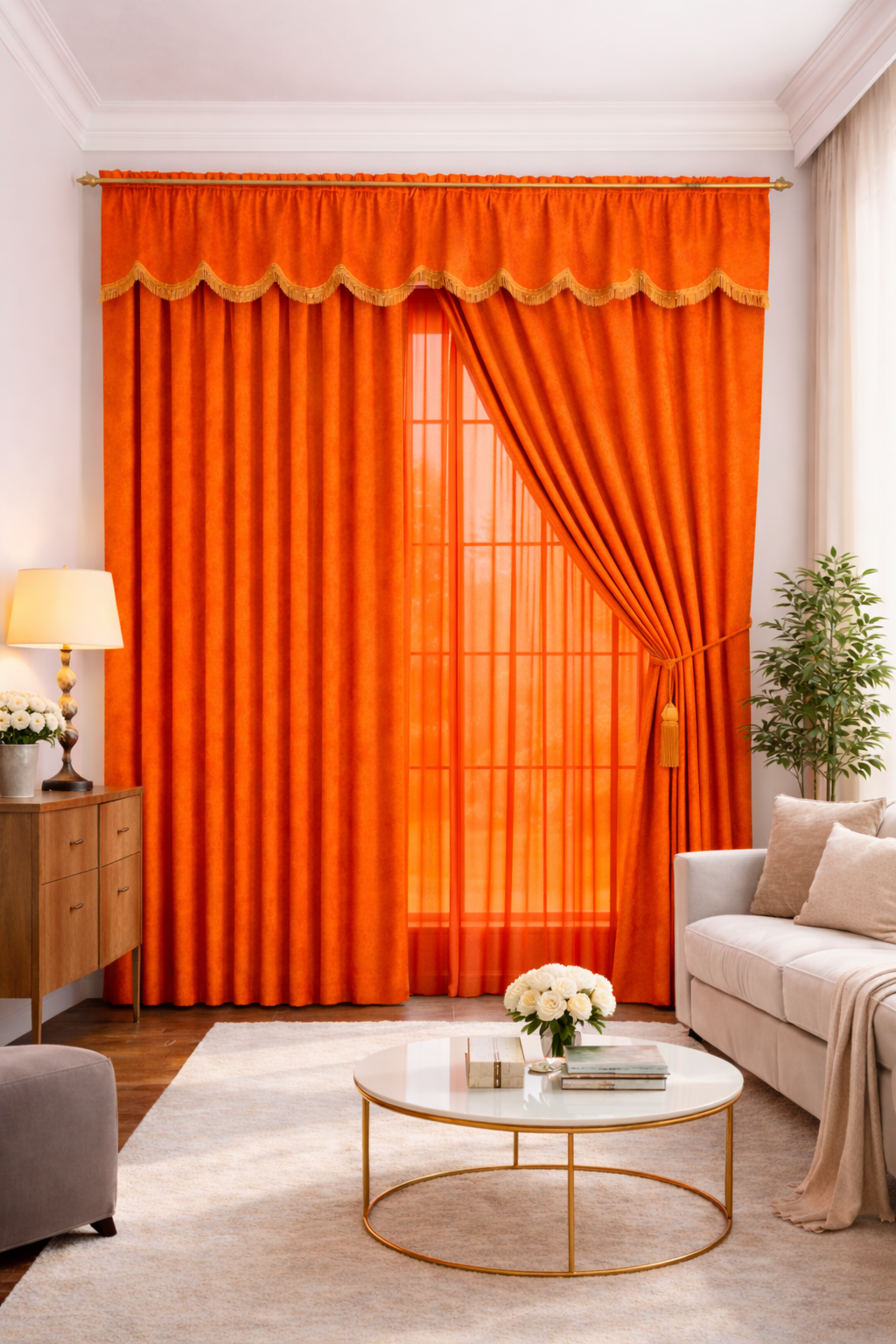 CORTINS JACQARD CON CENEFA