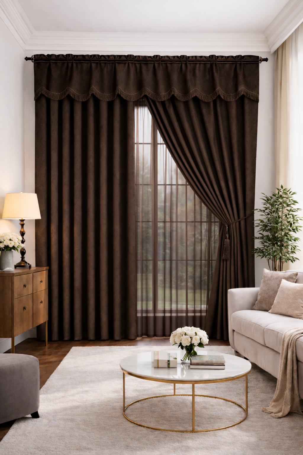 CORTINS JACQARD CON CENEFA