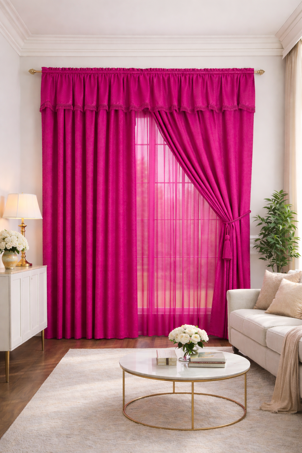 CORTINS JACQARD CON CENEFA