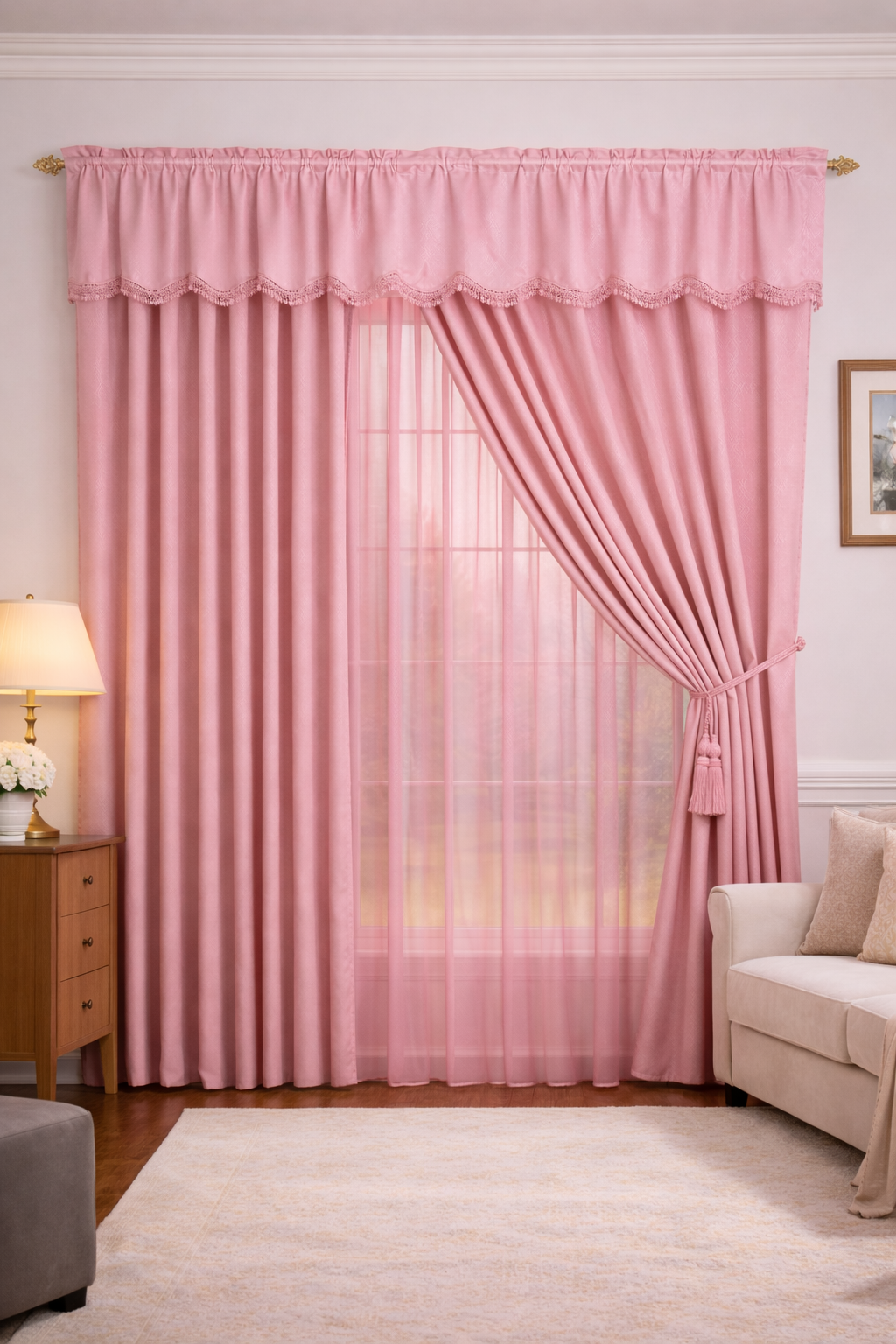 CORTINS JACQARD CON CENEFA