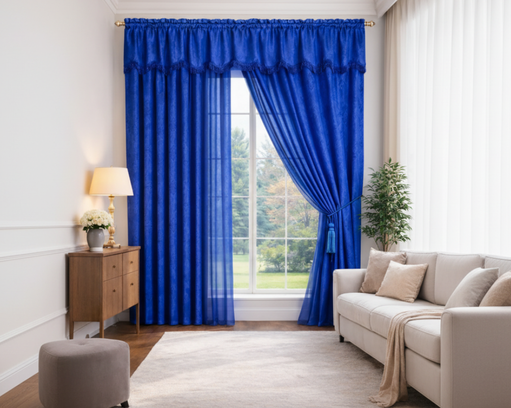 CORTINS JACQARD CON CENEFA