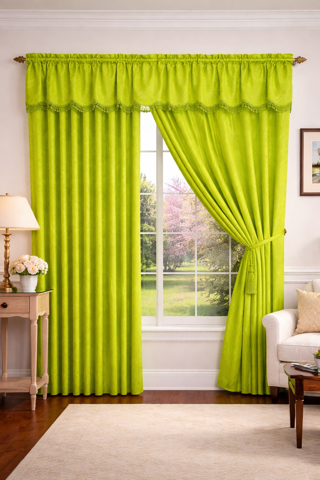 CORTINS JACQARD CON CENEFA