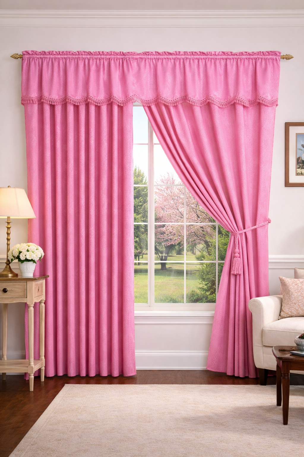 CORTINS JACQARD CON CENEFA