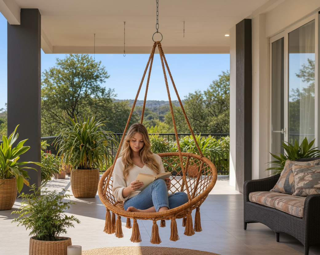 SILLA COLGANTE MACRAME