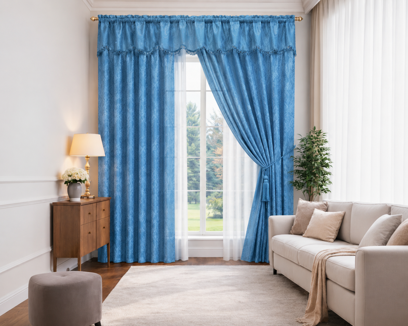 Cortina Jacquard con Cenefa