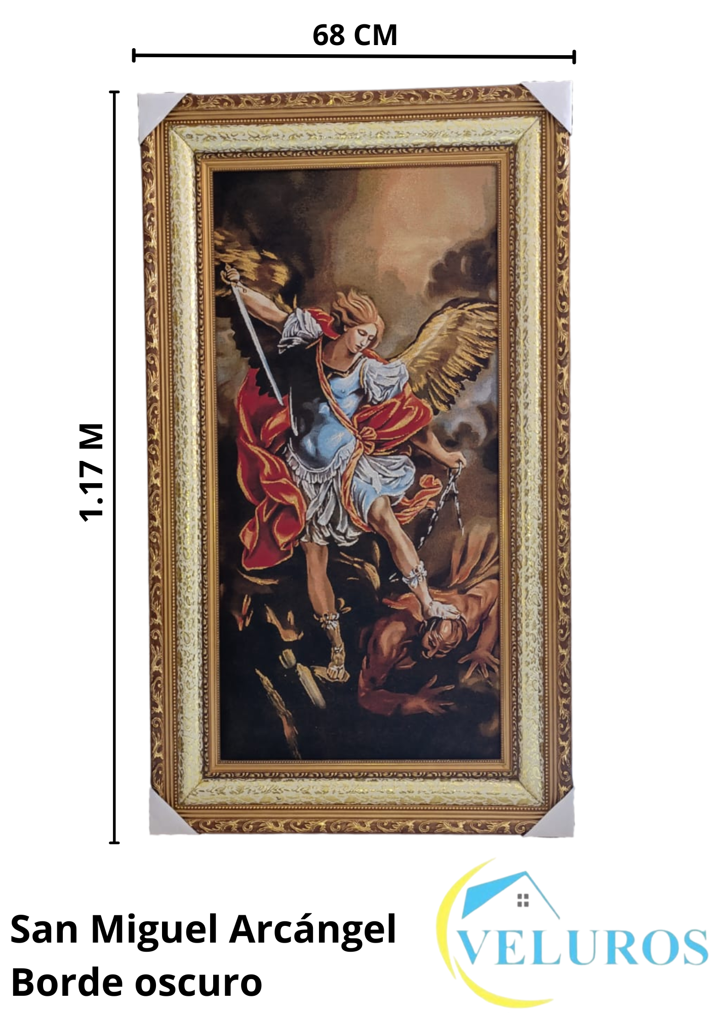 Cuadro en Tapiz Gobelino decorativo de 68x117cm con diseño religioso