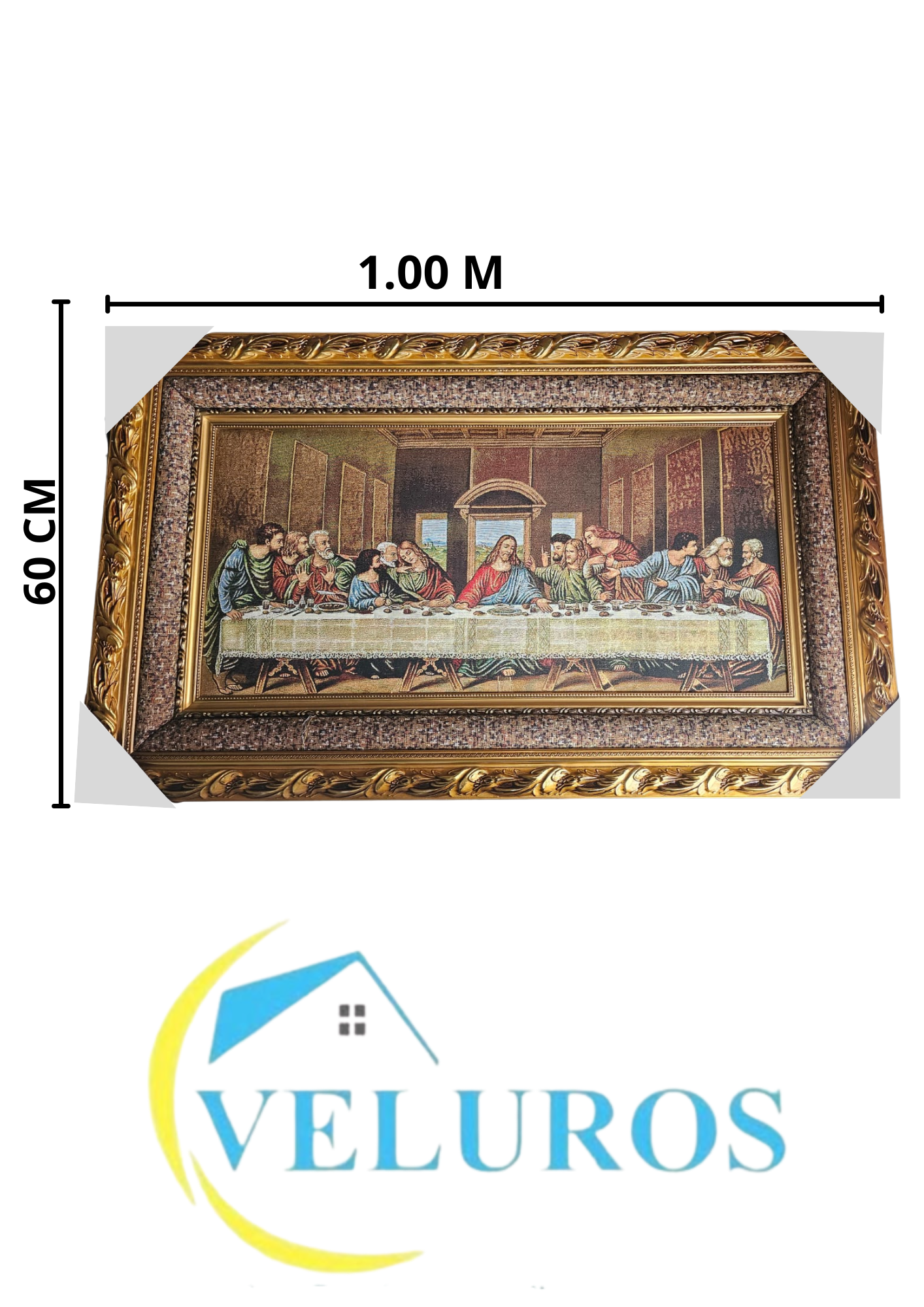 Cuadro en Tapiz Gobelino de 60x100cm con diseño tradicional religioso