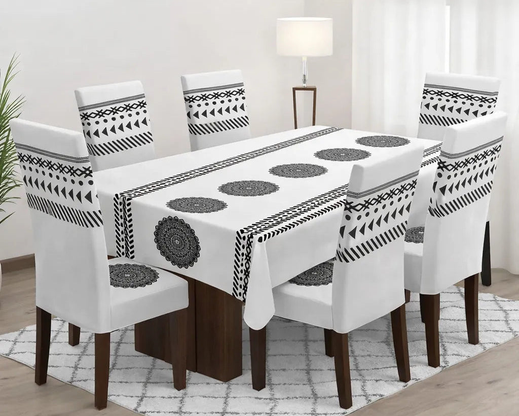 SET MANTEL + FORROS PARA SILLAS