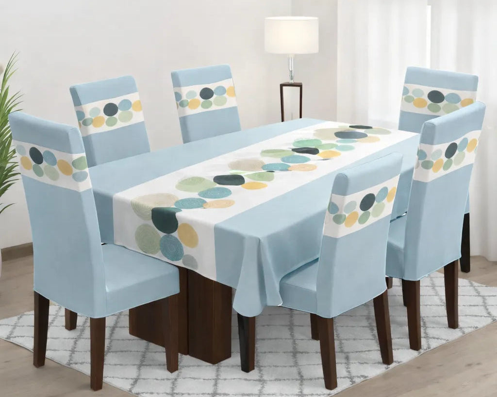 SET MANTEL + FORROS PARA SILLAS