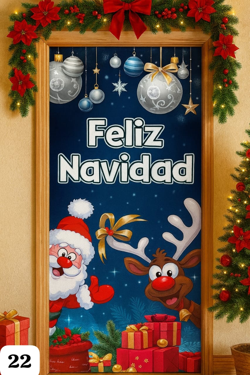 FUNDA DE PUERTA NAVIDEÑA