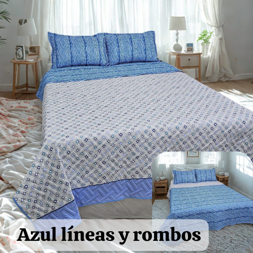 COLCHA ESPAÑOLA DE 1.40 DOBLE FAZ