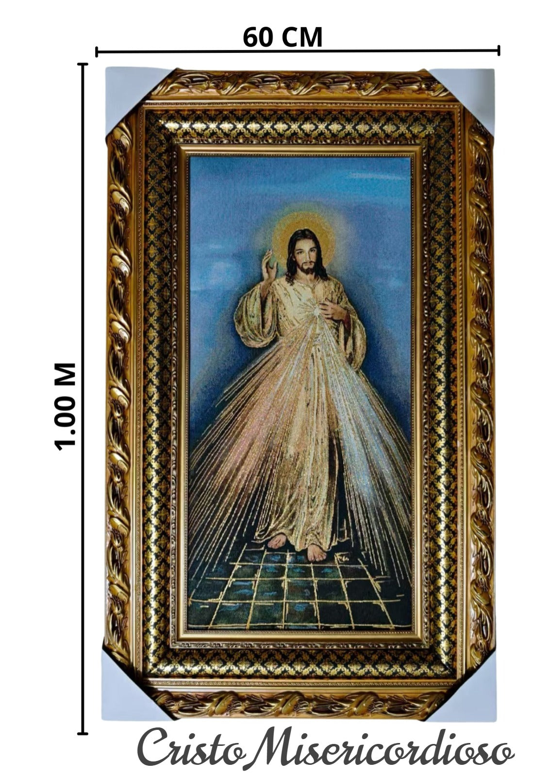 Cuadro en Tapiz Gobelino de 60x100cm con diseño tradicional religioso