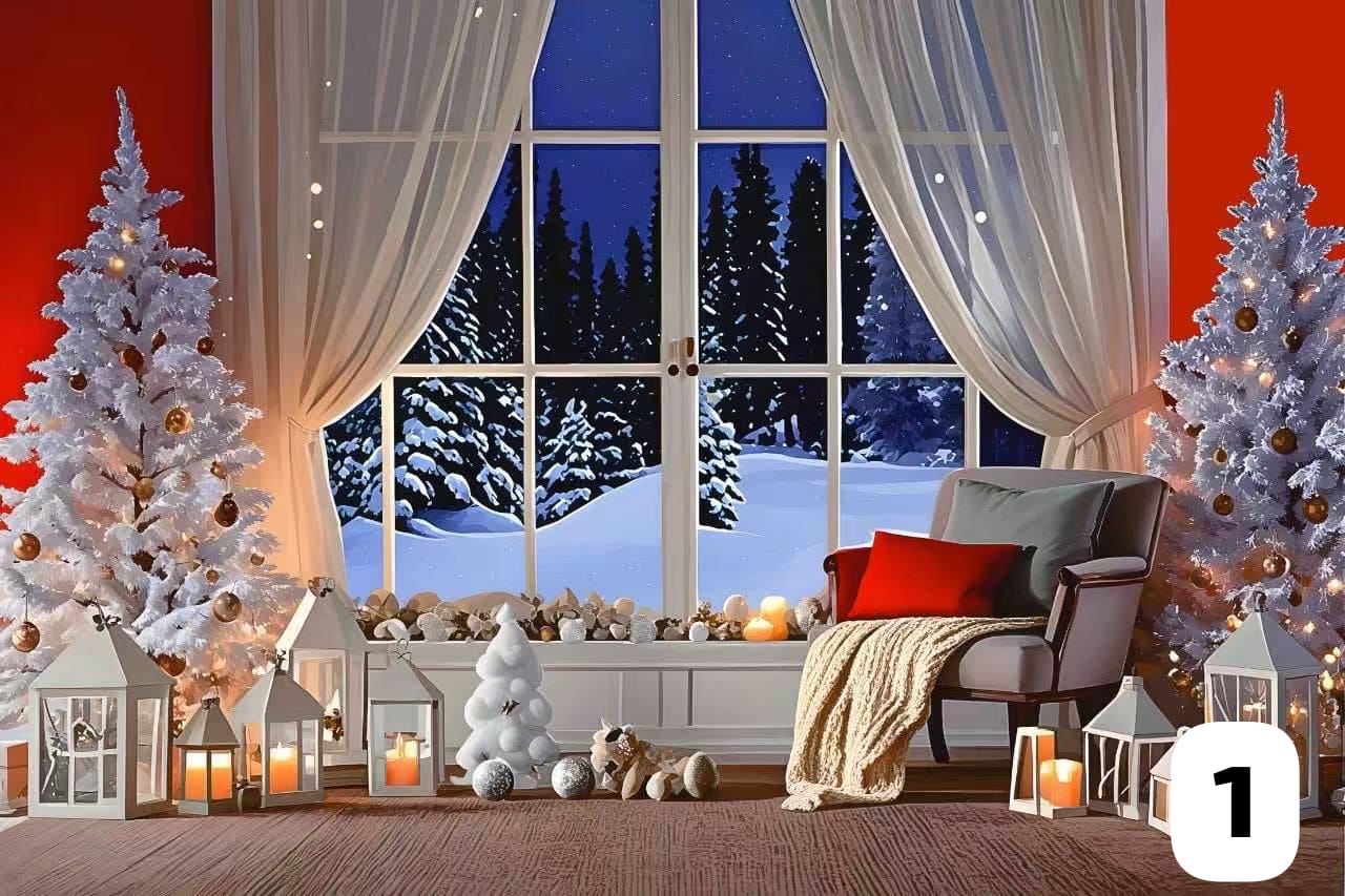 Telón Navideño con motivos festivos para decorar diferentes espacios de tu hogar en esta temporada decembrina