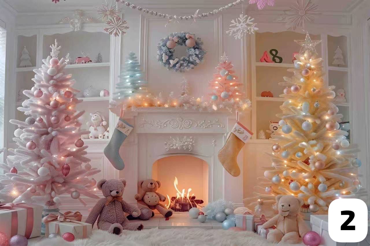 Telón Navideño con motivos festivos para decorar diferentes espacios de tu hogar en esta temporada decembrina