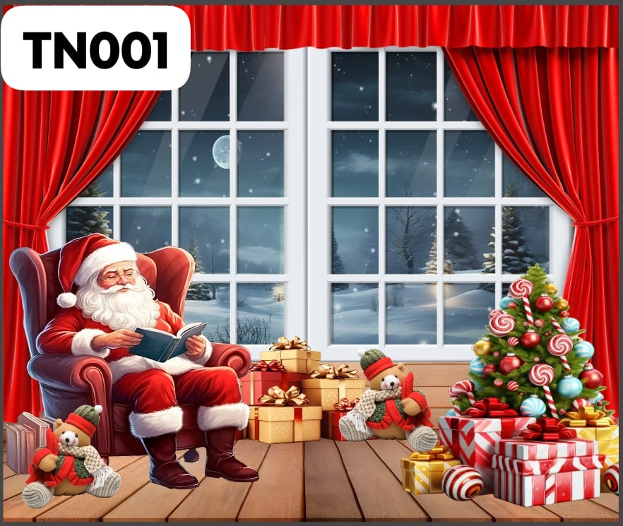 Telón Navideño con motivos festivos para decorar diferentes espacios de tu hogar en esta temporada decembrina