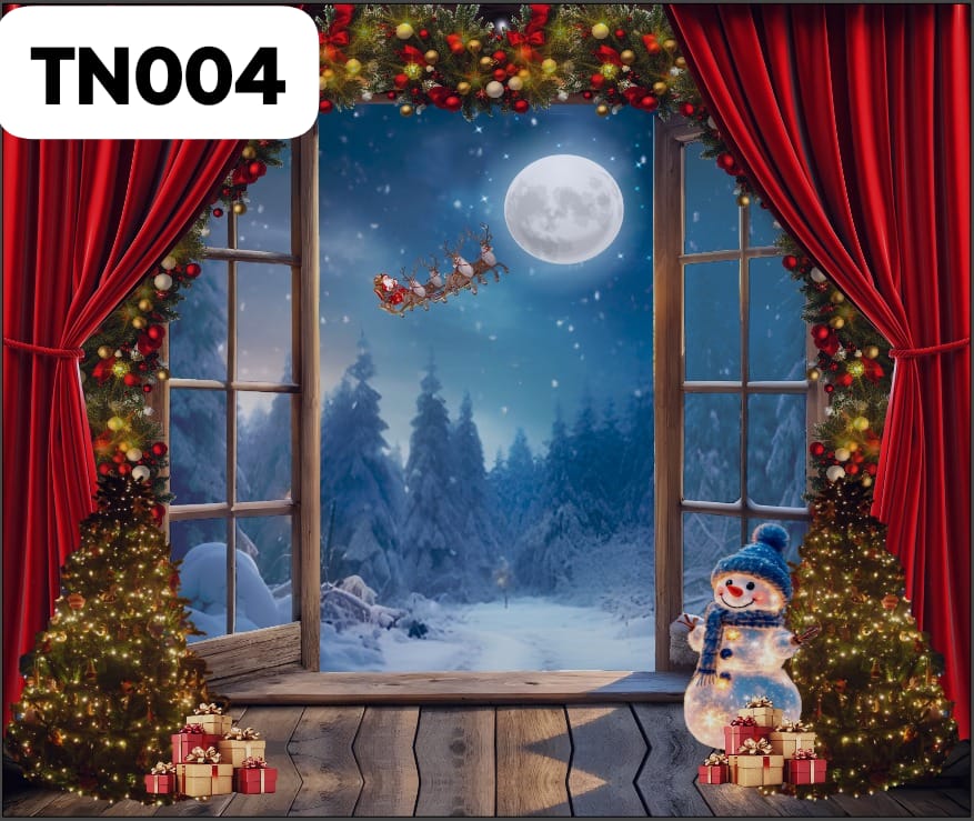 Telón Navideño con motivos festivos para decorar diferentes espacios de tu hogar en esta temporada decembrina