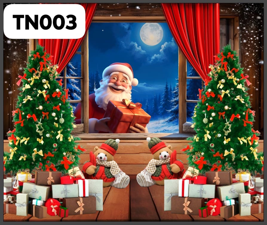 Telón Navideño con motivos festivos para decorar diferentes espacios de tu hogar en esta temporada decembrina