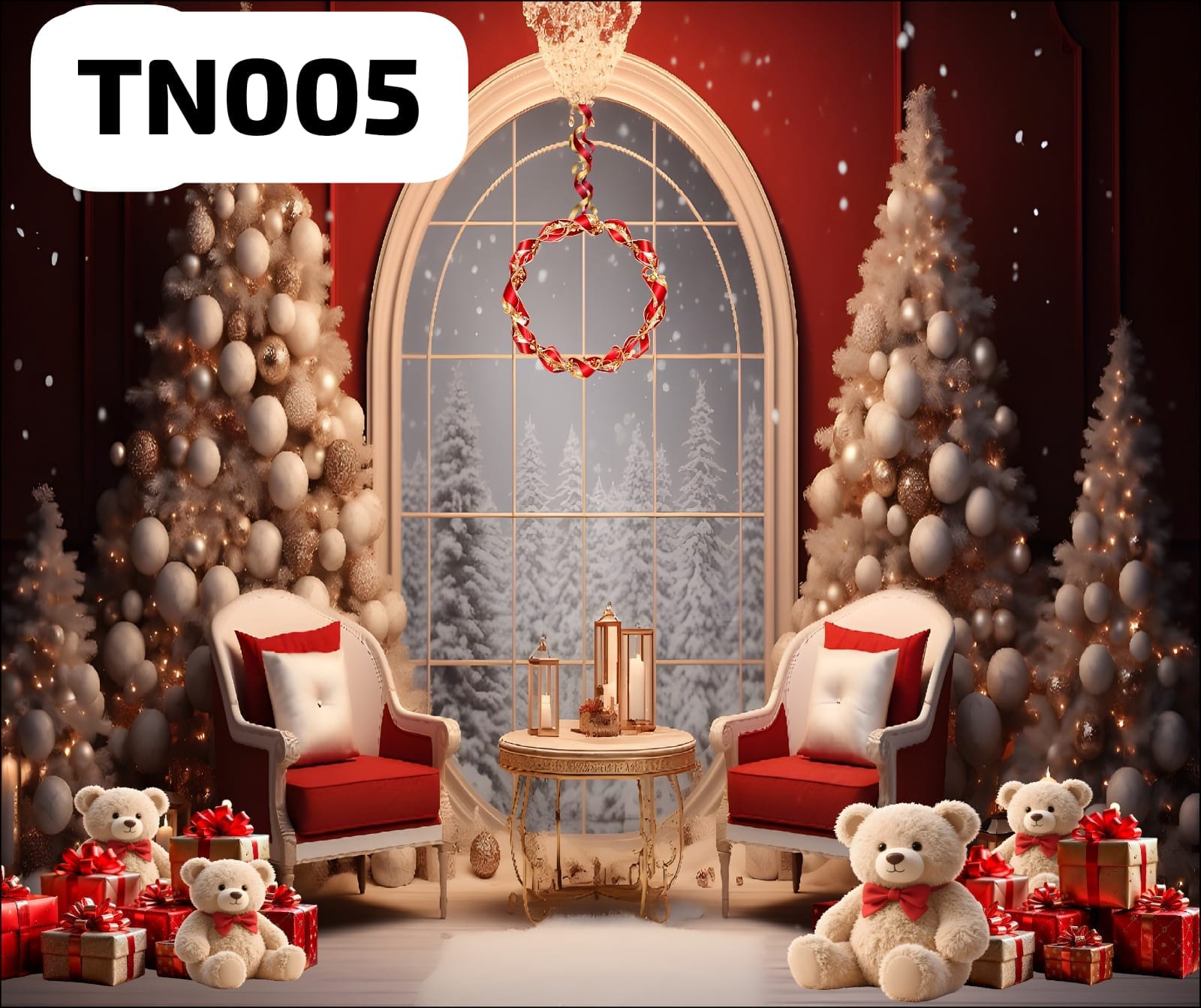 Telón Navideño con motivos festivos para decorar diferentes espacios de tu hogar en esta temporada decembrina