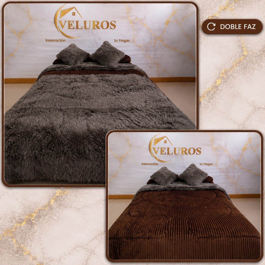 Edredón Peludo Doble Faz 1.40