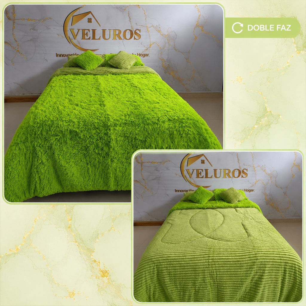 Edredón Peludo Doble Faz 1.40